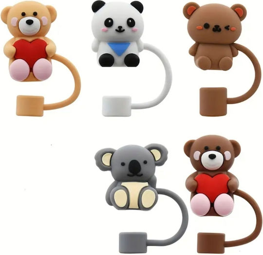 ShuShu Strohhalme – Braun Bär Deckel