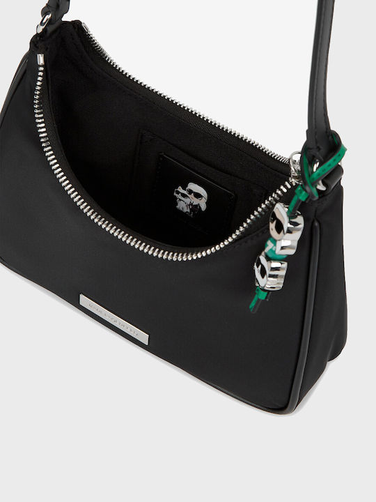 Ikon Damen Schultertasche aus Kunstleder Schwarz
