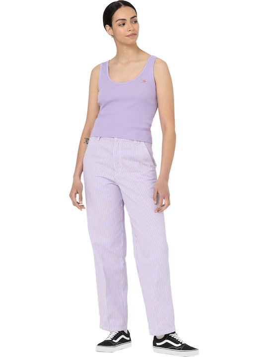 Mapleton Women's Summer Blouse Cotton Sleeveless Purple Rose