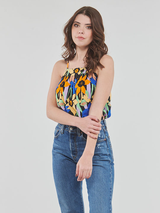 Magic Happens Women's Summer Blouse with Straps Floral Multicolour