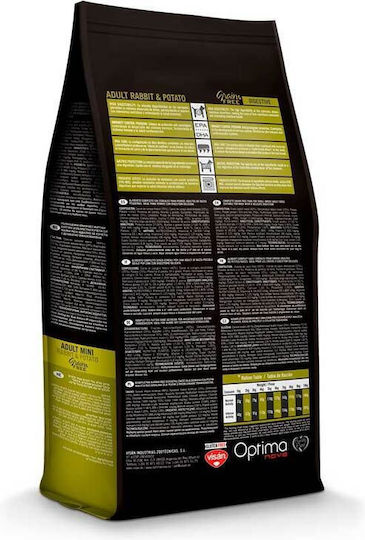 Optimanova & Potato 6kg Dry Food Grain-Free for Adult Small Breed Dogs with Rabbit, Rabbit, Potatoes and Meat