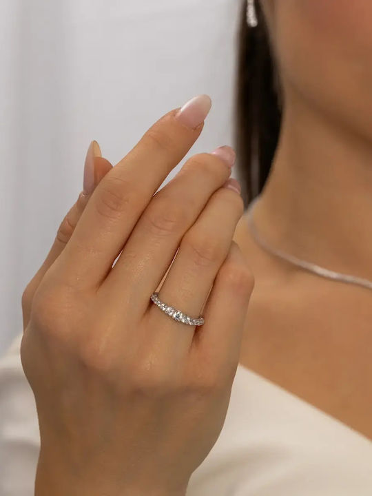 Set with Necklace , Earrings & Ring from Gold 14K with Stones