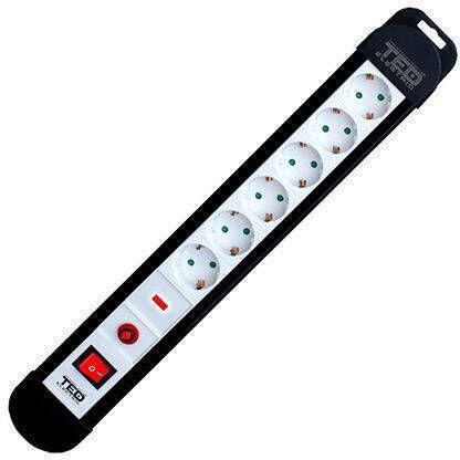 Power Strip 6 Positions with Cable 5m