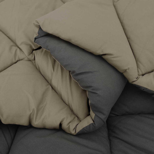 vidaXL Μονή 135x220cm Ανοιχτό Γκρι, Ανθρακί vidaXL Μονή 135x220cm Ανοιχτό Γκρι, Ανθρακί