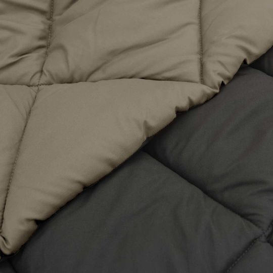 vidaXL Duvet Cover Single 135x220 Light Grey, Anthracite