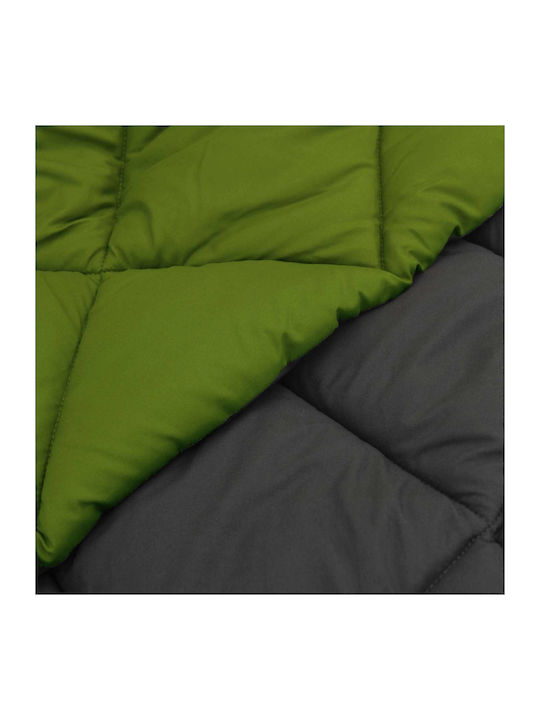 vidaXL Duvet Cover Queen 220x260 Πράσινο Και Ανθρακί