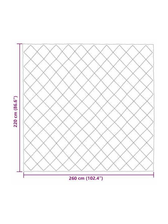 vidaXL Плик за Завивка Кинг Сайз 220x260 Taupe