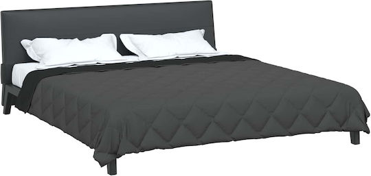 vidaXL Duvet Cover Queen 220x240 Black and Anthracite