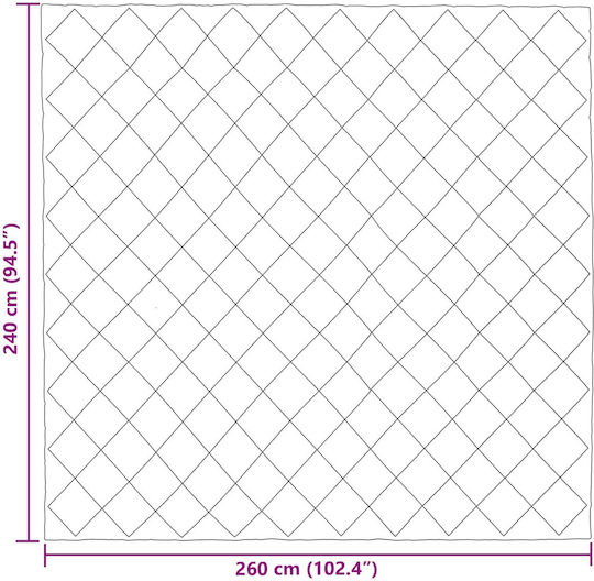 vidaXL Παπλωματοθήκη Υπέρδιπλη 240x260 Ανοιχτό Γκρι, Ανθρακί