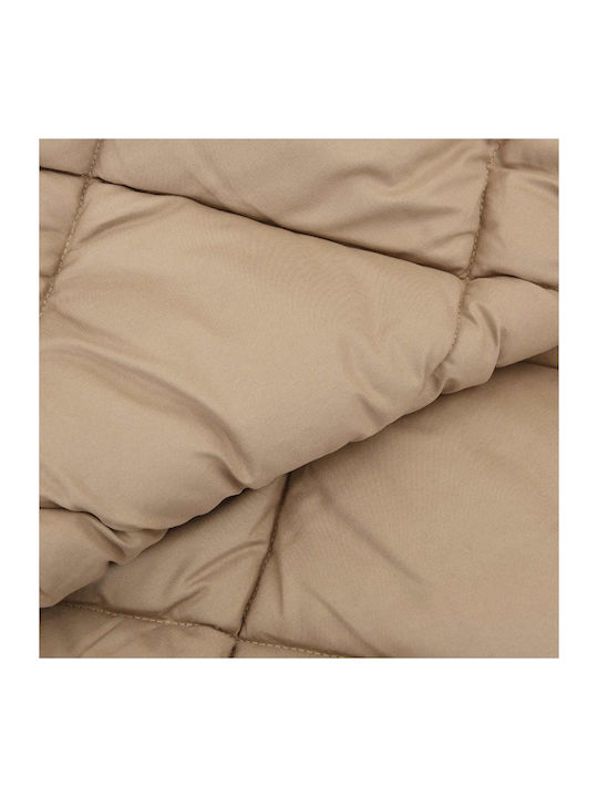 vidaXL Pătură Dublă 200x135cm Taupe