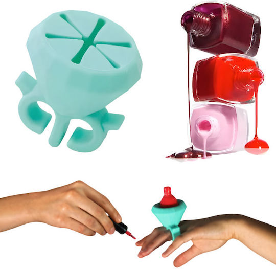 Nail Polish Holder Silicone Elastic Diamond Ring