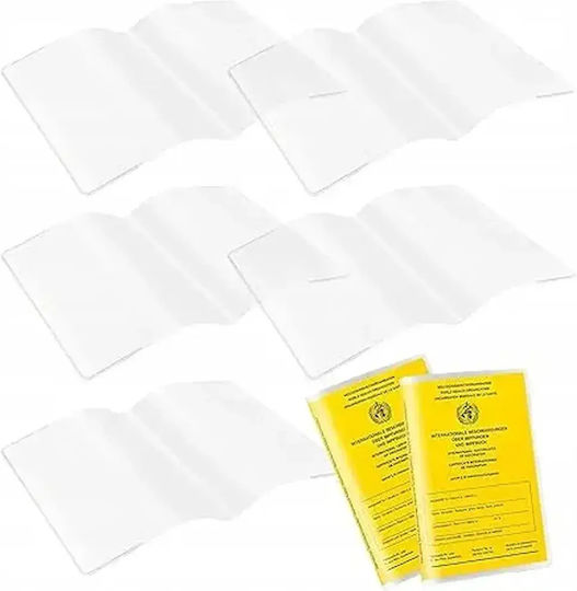 Huse Pentru Certificate de Vaccinare 197x132mm Pvc 5 Bucăți Transparente