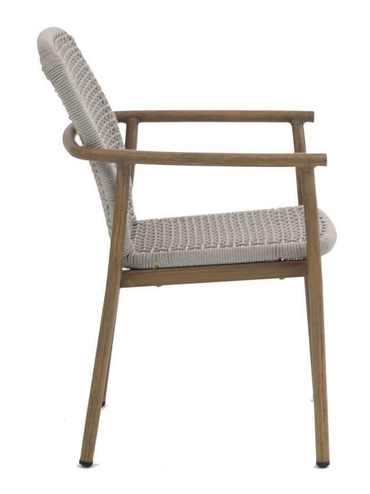 Outdoor Aluminum Pink Outdoor Chair 57.5x62x87cm