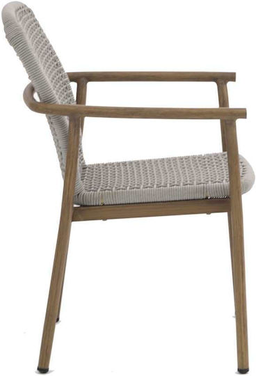 Outdoor Aluminum Pink Outdoor Chair 57.5x62x87cm