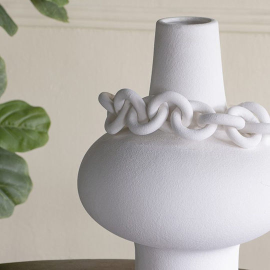 Artekko Decorative Vase Candia White 31x31x40cm