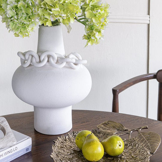 Artekko Decorative Vase Candia White 31x31x40cm