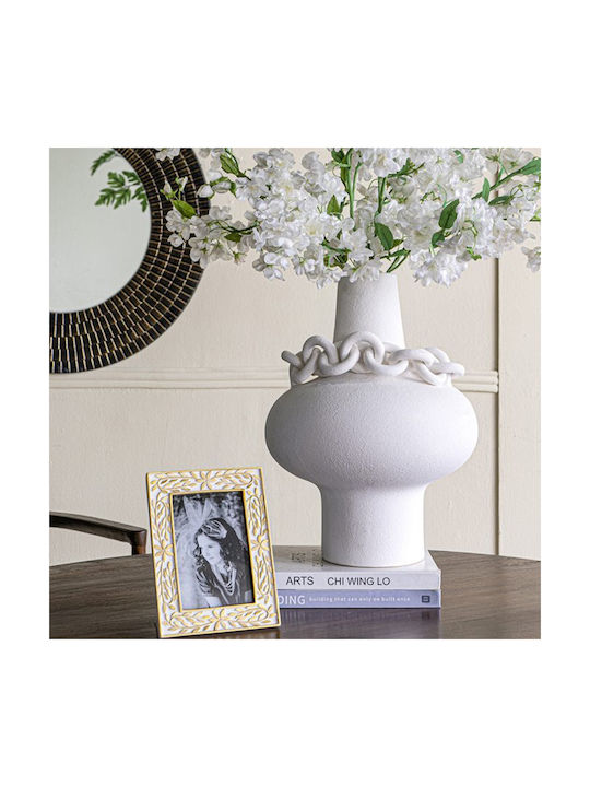 Artekko Decorative Vase Candia White 31x31x40cm