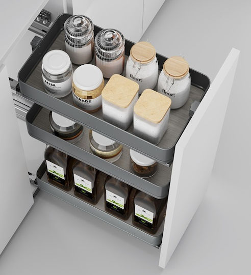 Emuca Grey Expanding Closet Mechanism with Brakes 8382435
