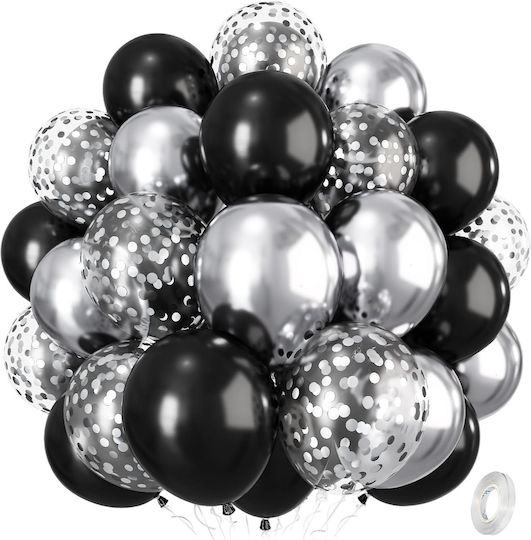 Komposition mit 35 Luftballons Latex Schwarze 30cm