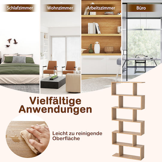 Bibliothek Natürliche Farbe 80x23x191cm
