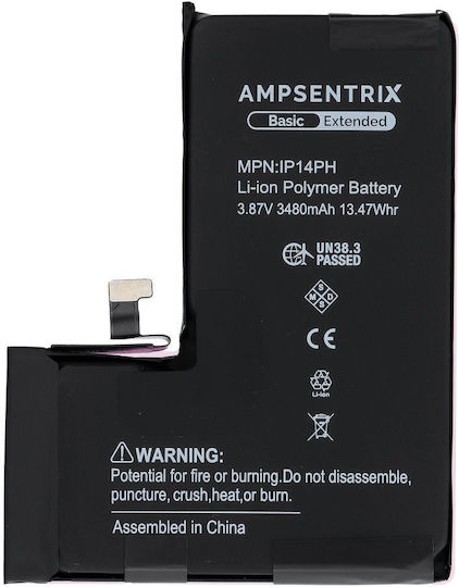 Ampsentrix Kompatible Handy-Akkus Ersatzbatterie 3480mAh für iPhone 14 Pro