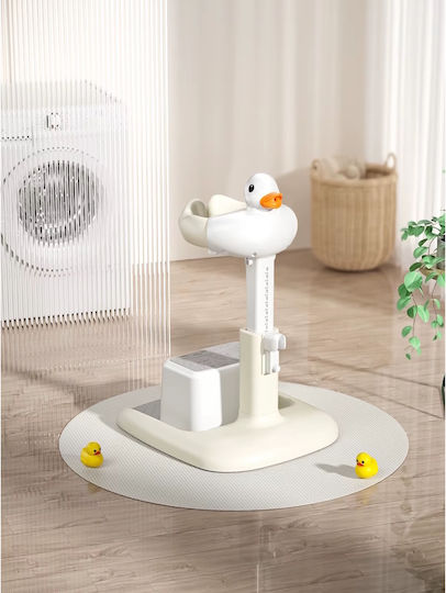 Baby Bath Stand Folding Adjustable Height & Non-Slip Base – Khaki Seat