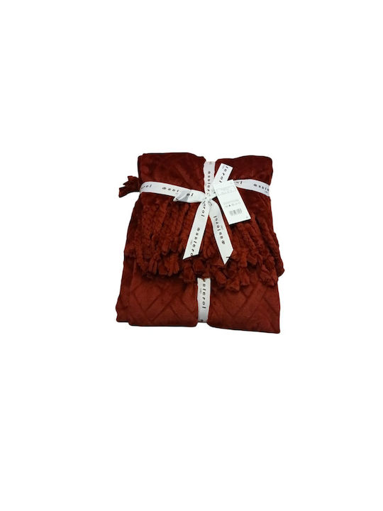 Manterol Casa Galia Armchair Throw 130x170cm Burgundy