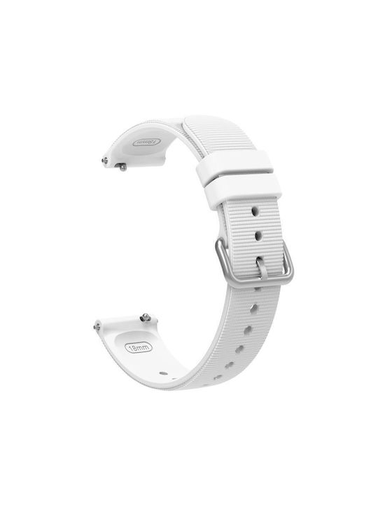 Μονόχρωμο Λουράκι Ρολογιού Σιλικόνη Υφή Xiaomi Watch S4 41mm White