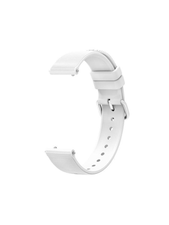 Μονόχρωμο Λουράκι Ρολογιού Σιλικόνη Υφή Xiaomi Watch S4 41mm White