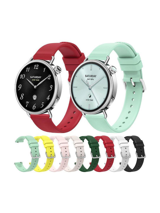 Monochrome Watch Strap Silicone Texture Xiaomi Watch S4 41mm Dark Green