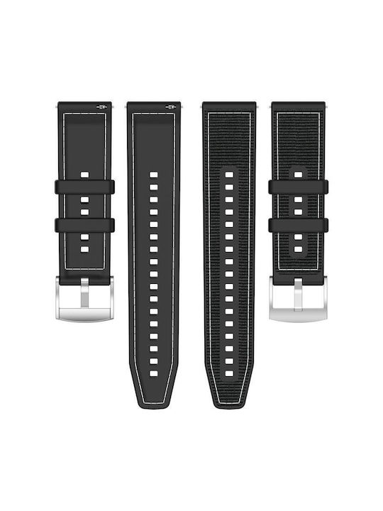 Hybrid Nylon Silicone Braid Watch Strap 20 Mm Coros Pace 2 Apex 2 42 Mm Green