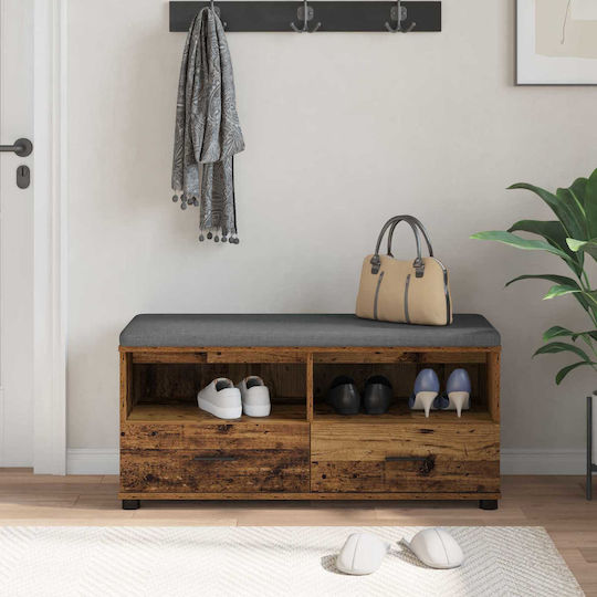 Eingangsmöbel mit Bank Old Wood 100x38x46cm