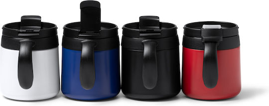 Vake Mug Metallic with Lid Red 350ml