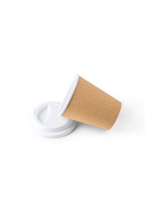 Sacha Becher Kunststoff mit Deckel Beige 380ml