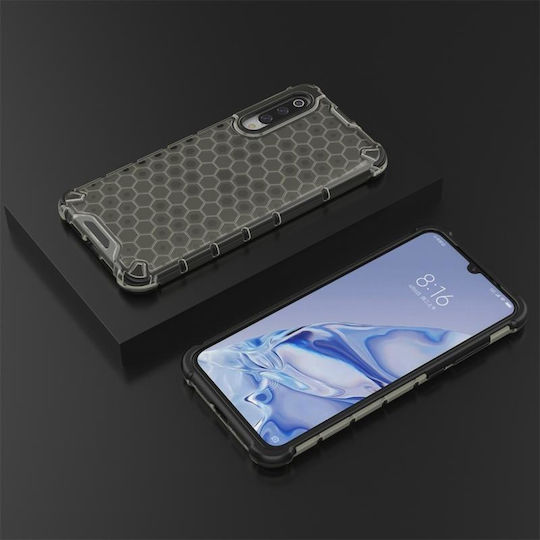 5g Shockproof Honeycomb Back Cover Plastic / Silicone Black (Mi 9 Pro)