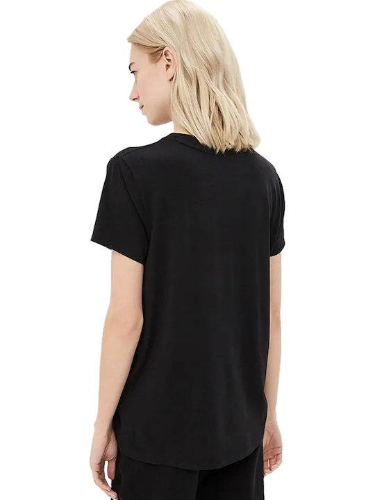 Logo Damen T-Shirt Schwarz