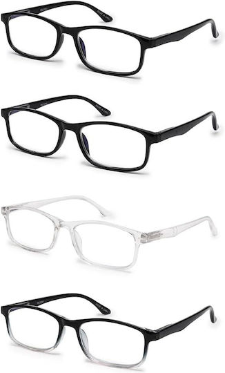 Computer Reading Glasses +2 Blue Light Filter 4 Pieces