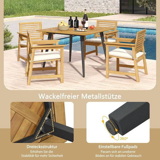 Маса Стабилна Acacia 107x107x75бр