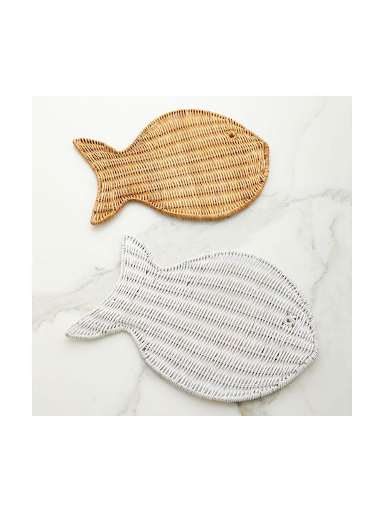 Polihome Fishy-leuko Σουπλά Rattan 43x33cm Polihome Fishy-leuko Σουπλά Rattan 43x33cm