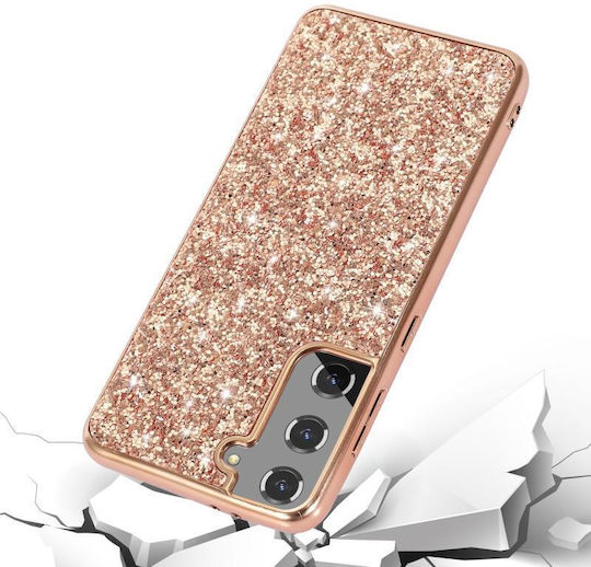 Glitter Umschlag Rückseite Silikon Rosa (Galaxy S21+ 5G)