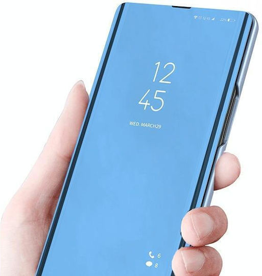 Plated Mirror Horizontal Книга Кожа Син (Realme C11)