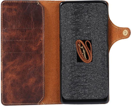 Oil Wax Cowhide Magnetisch Buchen Sie Leder Rot (Galaxy S8+)
