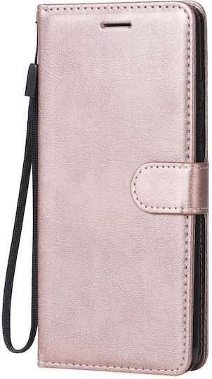 Xiaomi Redmi 9c Pure Horizontal Flip Protective Leather Case with Card Slots & Wallet & Photo Frame & Lanyard Rose Gold