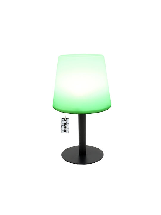 Addliving 3236 Tischlampe LED mit Schirm und Schwarz Basis