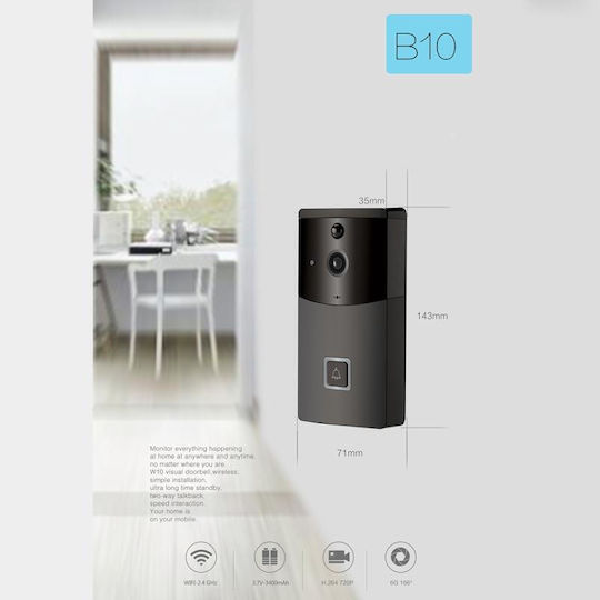 Wireless Doorbell Black