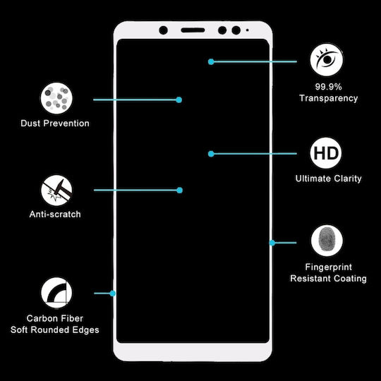 Ultra 3D Full Face Tempered Glass Λευκό (Redmi Note 5)