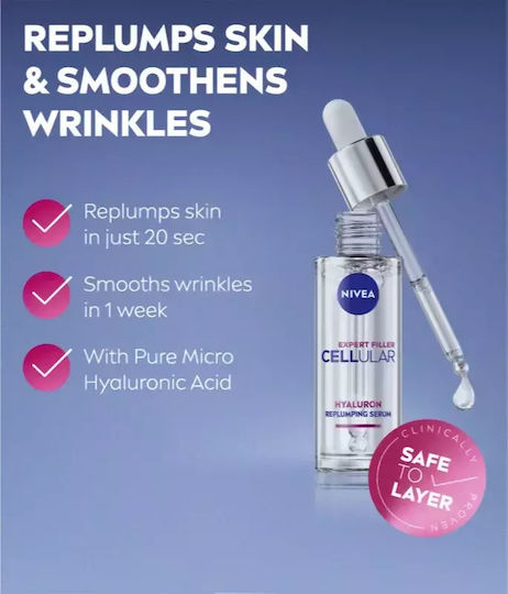 Удобна Опаковка Стягане На Кожата Nivea Hyaluron Cellular Filler