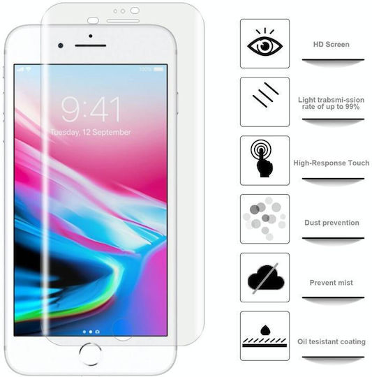3D 0.1mm Full Face Tempered Glass 50τμχ (iPhone 8 Plus / 7 Plus)