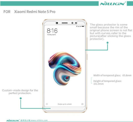 2.5D 0.2mm Full Face Tempered Glass (Redmi Note 5)