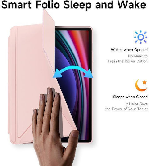 Flip Cover Durabilă Roz Samsung Galaxy Tab S9+ S9 FE+